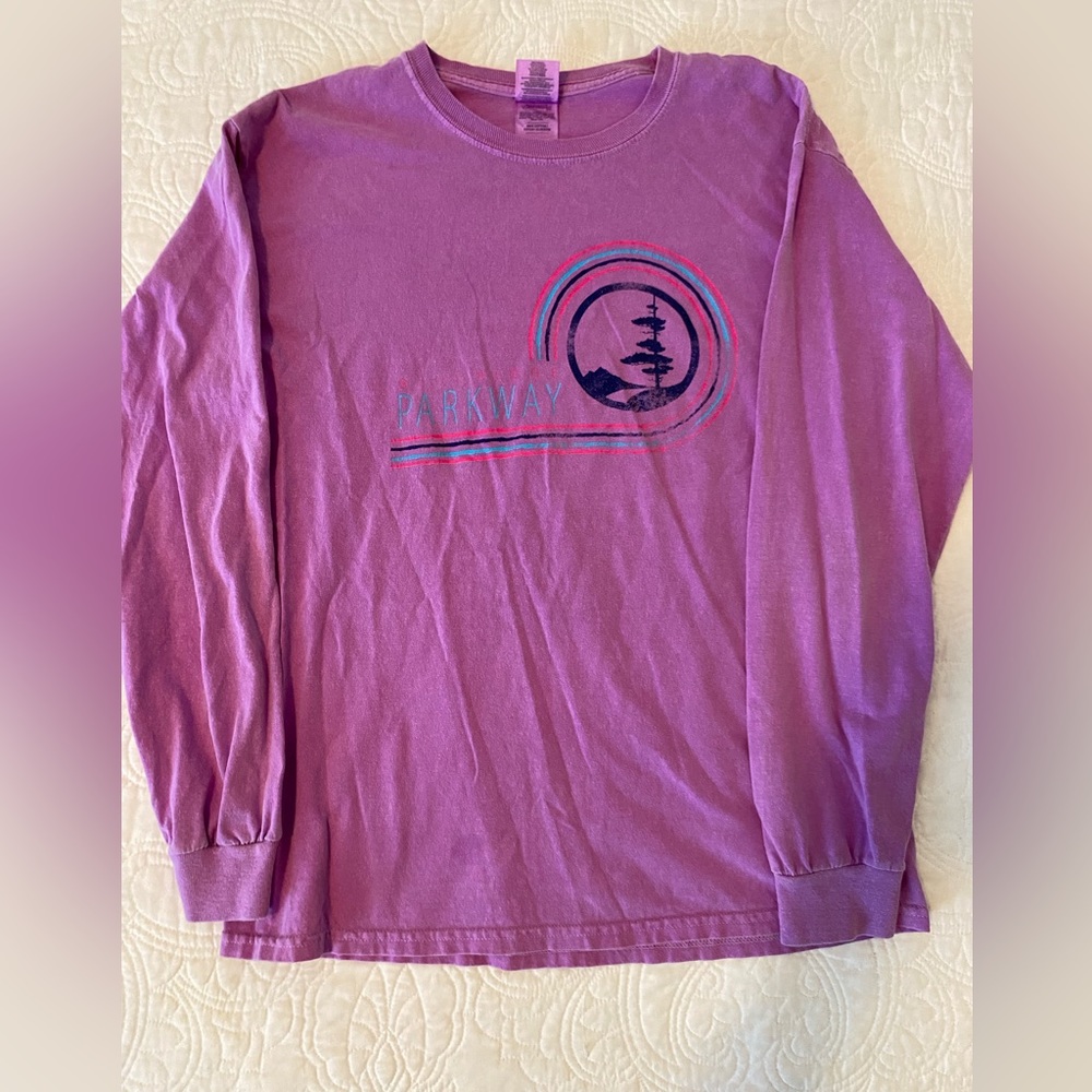 Distressed blue ridge parkway long sleeve